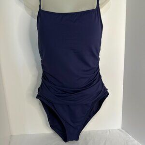 NWOT La Blanca Island Goddess Rouched Body Lingerie Mio One Piece Swimsuit Sz 14